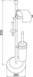Напольная стойка Boheme Hermitage хром 10398